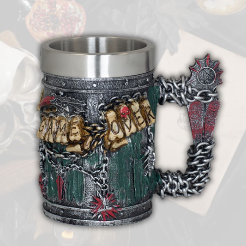 Tazza in resina SteamPunk Game Over (14,3 cm.)