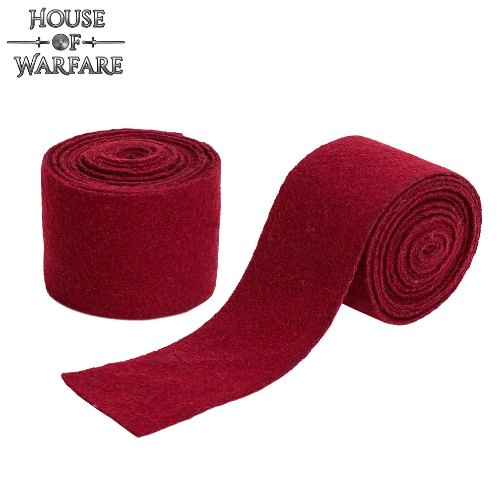Bracciale vichingo in lana, colore bordeaux