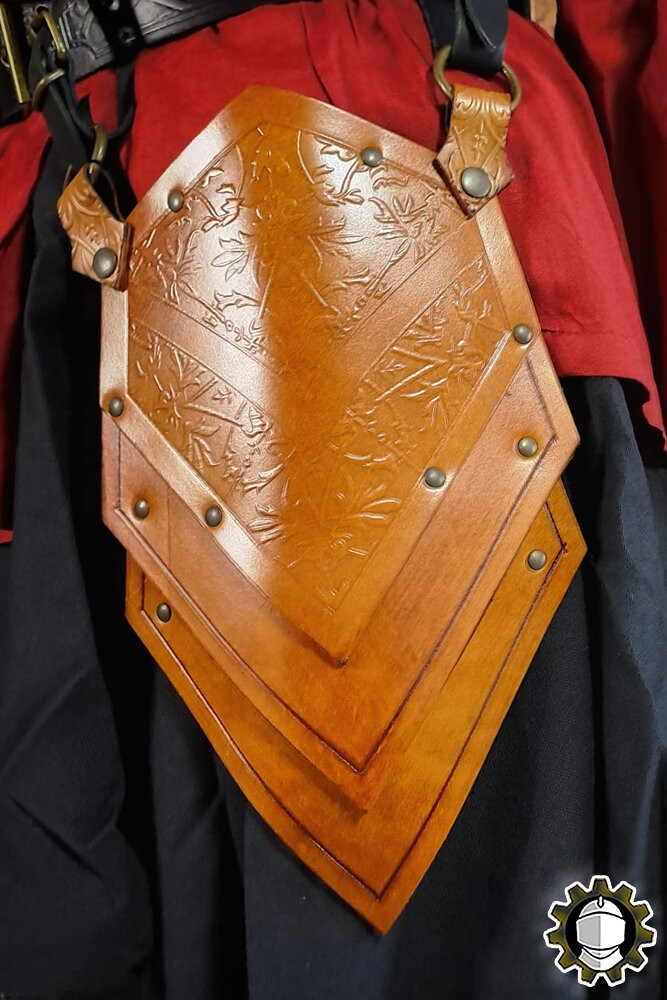 Scarcelle medievali in pelle modello Senua, colore marrone