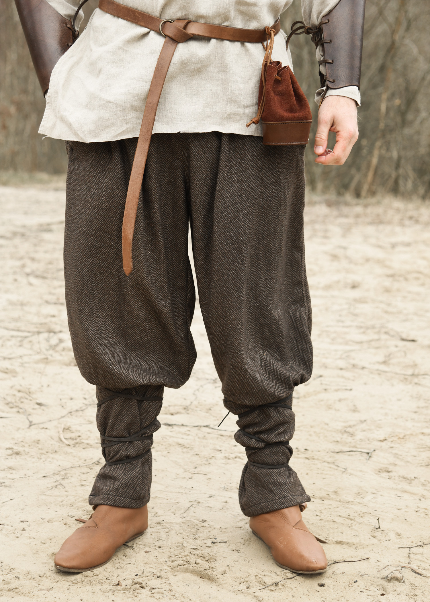 Pantaloni vichinghi a motivo a zigzag, modello Tjore