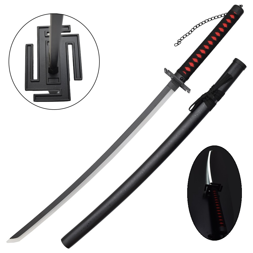 Katana Zanpakuto, Zangetsu di Ichigo Kurosaki in bambù con LED