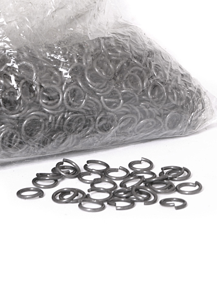 Pacchetto da 1 kg di anelli sciolti di rete, diametro 8 mm.