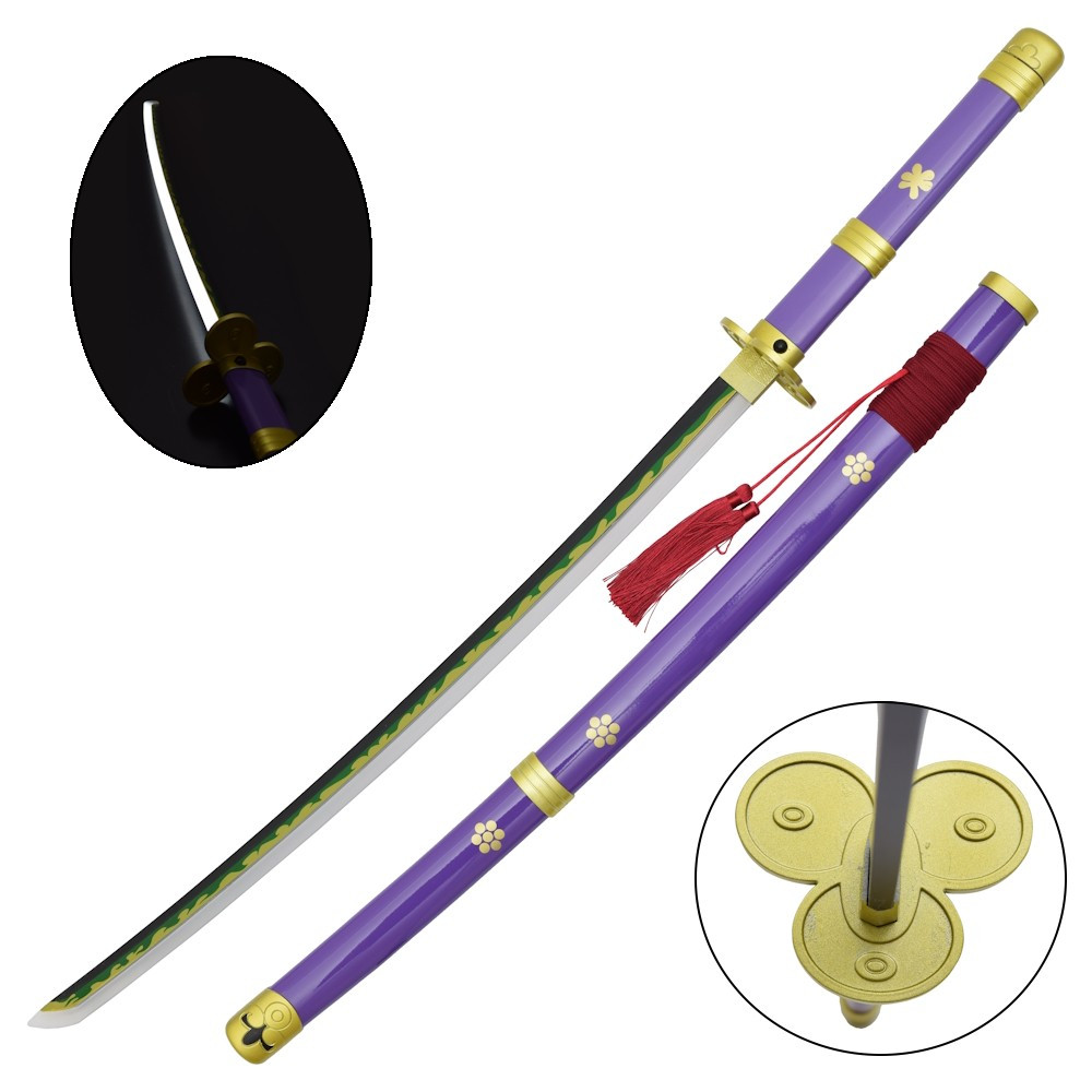 Katana viola Enma di Zoro, Bambù con LED