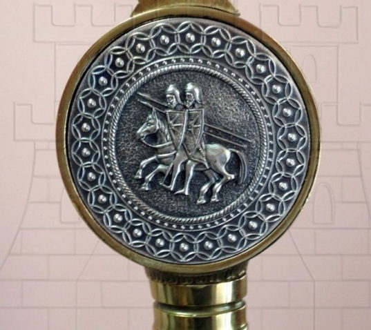 Pomo espada templaria decorada de Toledo 537x478 - Spade in acciaio di Toledo