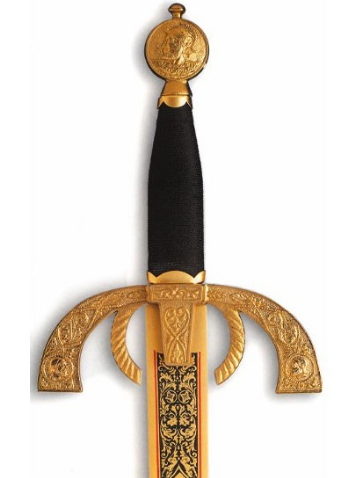 Espada Duque de Alba dorada 349x478 - Spade del Gran Duca d' Alba
