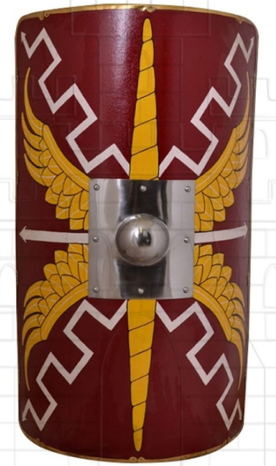 Escudo romano tortuga - Asce medievali decorative e funzionali