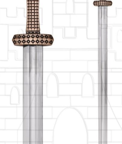 Espada Vikinga isla Eigg acero de alto carbono 406x478 - Spade Nordiche o Vichinghe