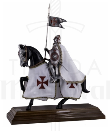 Cavaliere Templare con armatura a cavallo - Collezione di oggetti templari