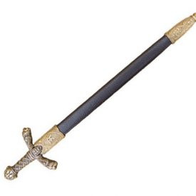 Abrecartas espada Ricardo Corazon de Leon con funda 275x275 - Piedistalli ed espositori per spade, katane e pistole