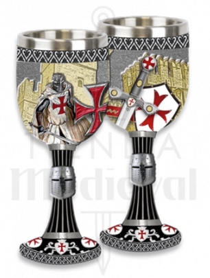 Coppa In Resina Dei Cavalieri Templari - Calici Medievali