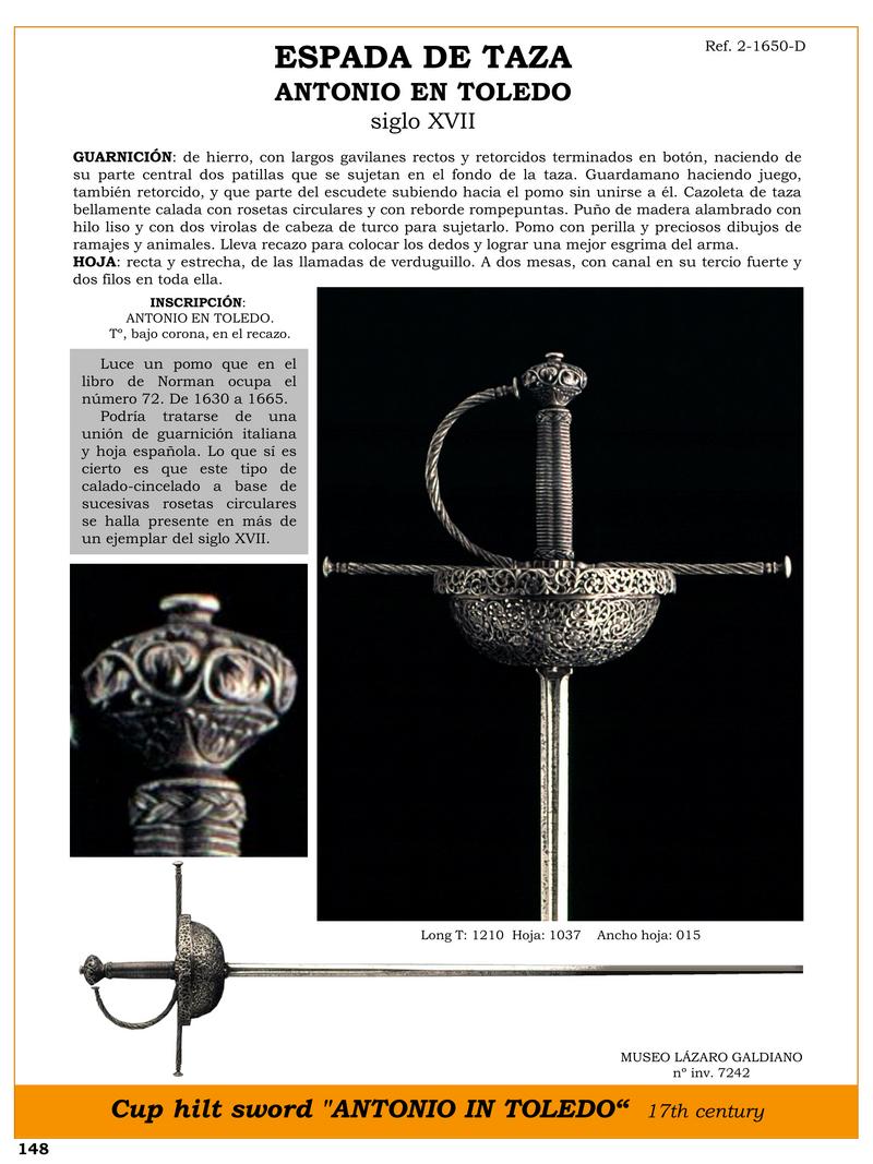 espada de taza antonio en toledo siglo xvii jpg 1741281014 1741302627 - Spada a coppa Antonio a Toledo: Un gioiello del XVII secolo