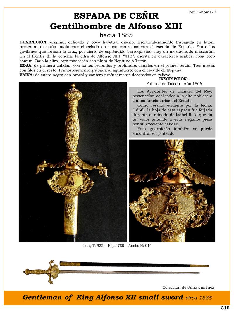 espada de ceir jpg 1744672163 1744693861 - Spada da Cintura di Alfonso XIII: Eleganza Storica e Unica