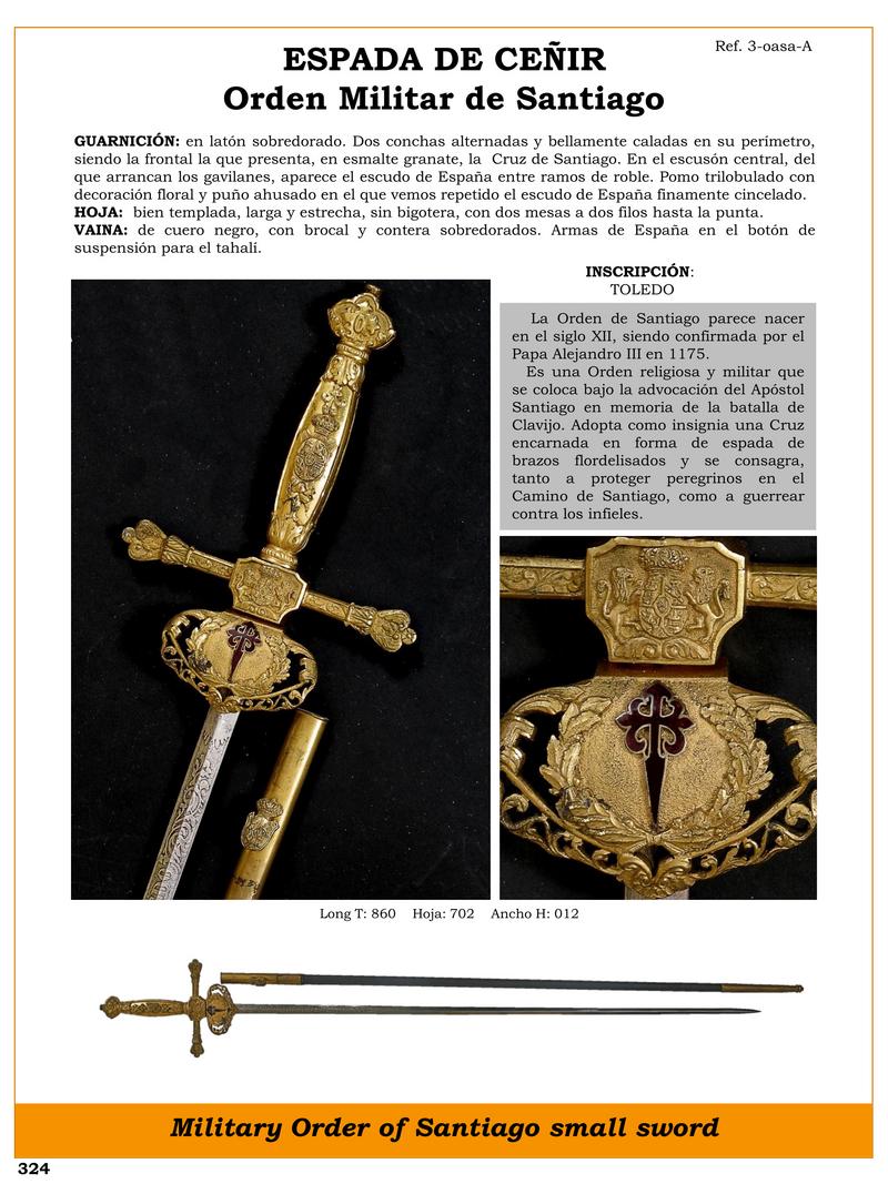espada de ceir jpg 1744866562 1744888258 - Spada da Cingere: L'eleganza dell'Ordine di Santiago