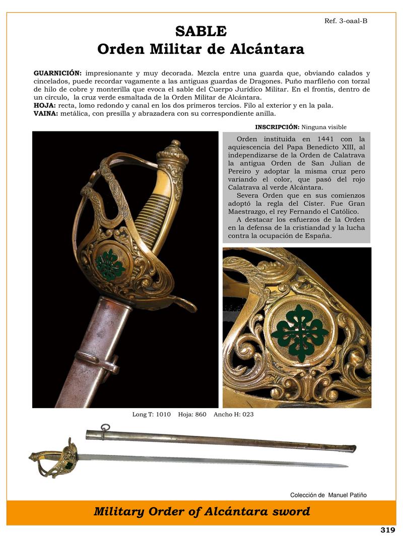 sable jpg 1744758569 1744780285 - Sciabola Storica dell'Ordine Militare di Alcántara