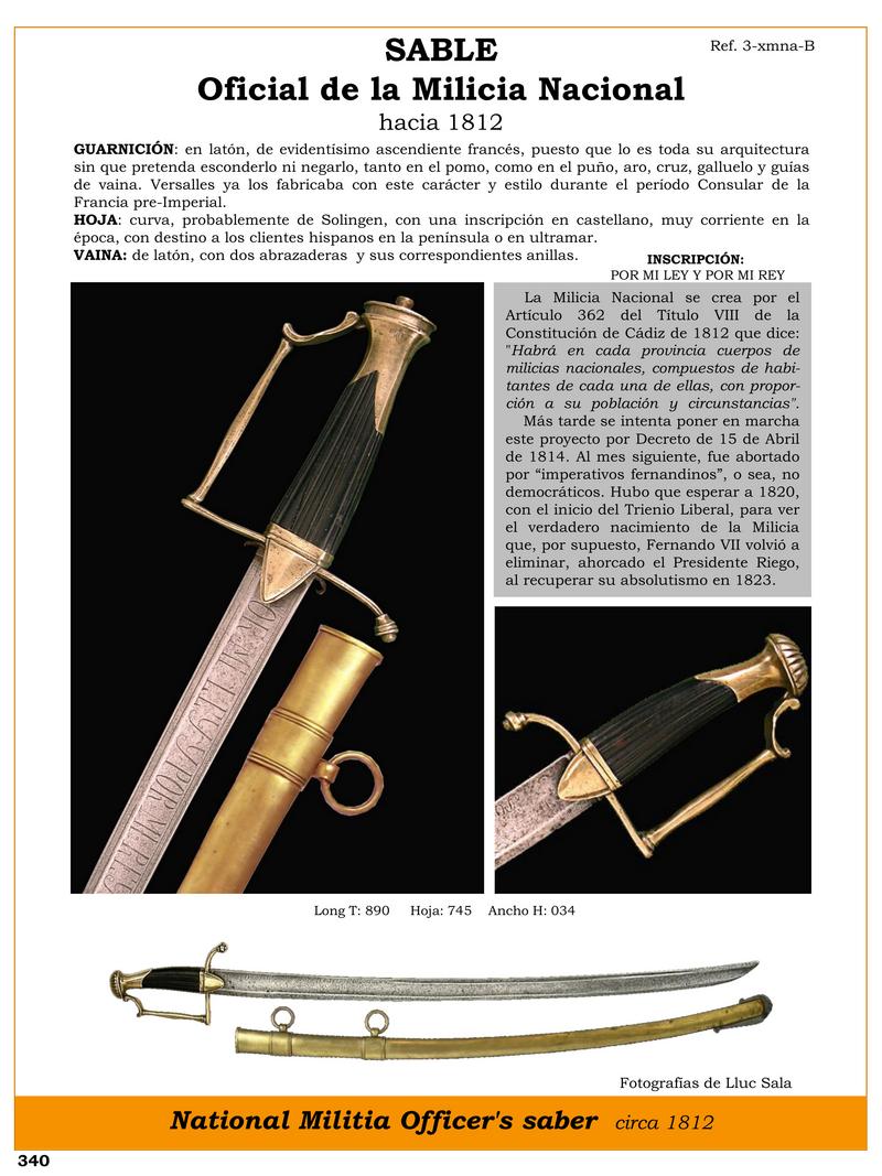 sable oficial de la milicia nacional hacia 1812 jpg 1745255364 1745277052 - Saber degli Ufficiali: La Storia Dietro della Milizia Nazionale