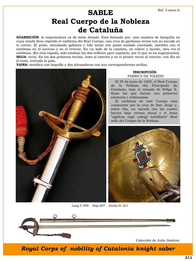 sable real cuerpo de la nobleza de catalua jpg 1744585768 1744607833 - Saba Reale Corpo della Nobiltà di Catalogna: Storia e Design
