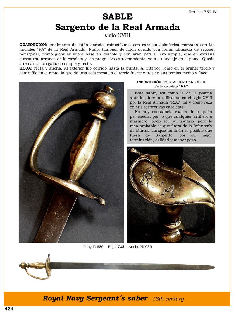 sable sargento de la real armada siglo xviii jpg 1746011368 1746033056 - Sciabola da combattimento del XVIII secolo per la Real Armada