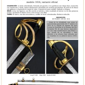 espada de montar jpg 1747285767 1747307465 275x275 - Spada da parata storica: Guardia del Re di 1816