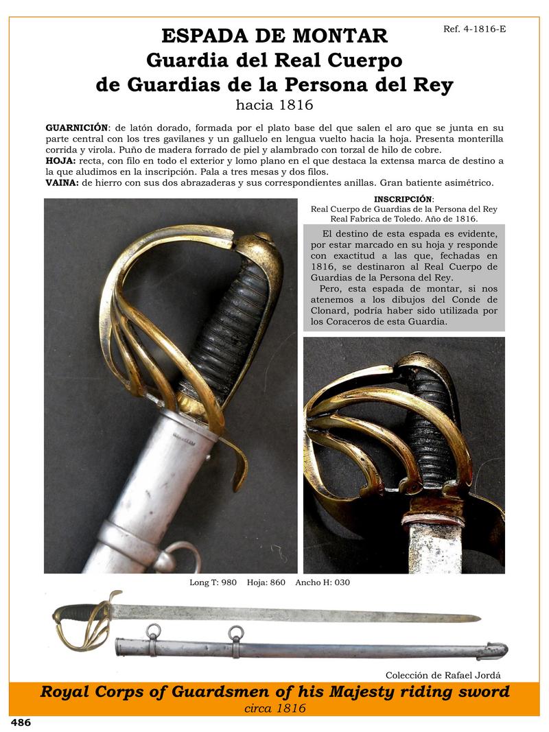 espada de montar jpg 1747328966 1747350660 - Spada da parata storica: Guardia del Re di 1816