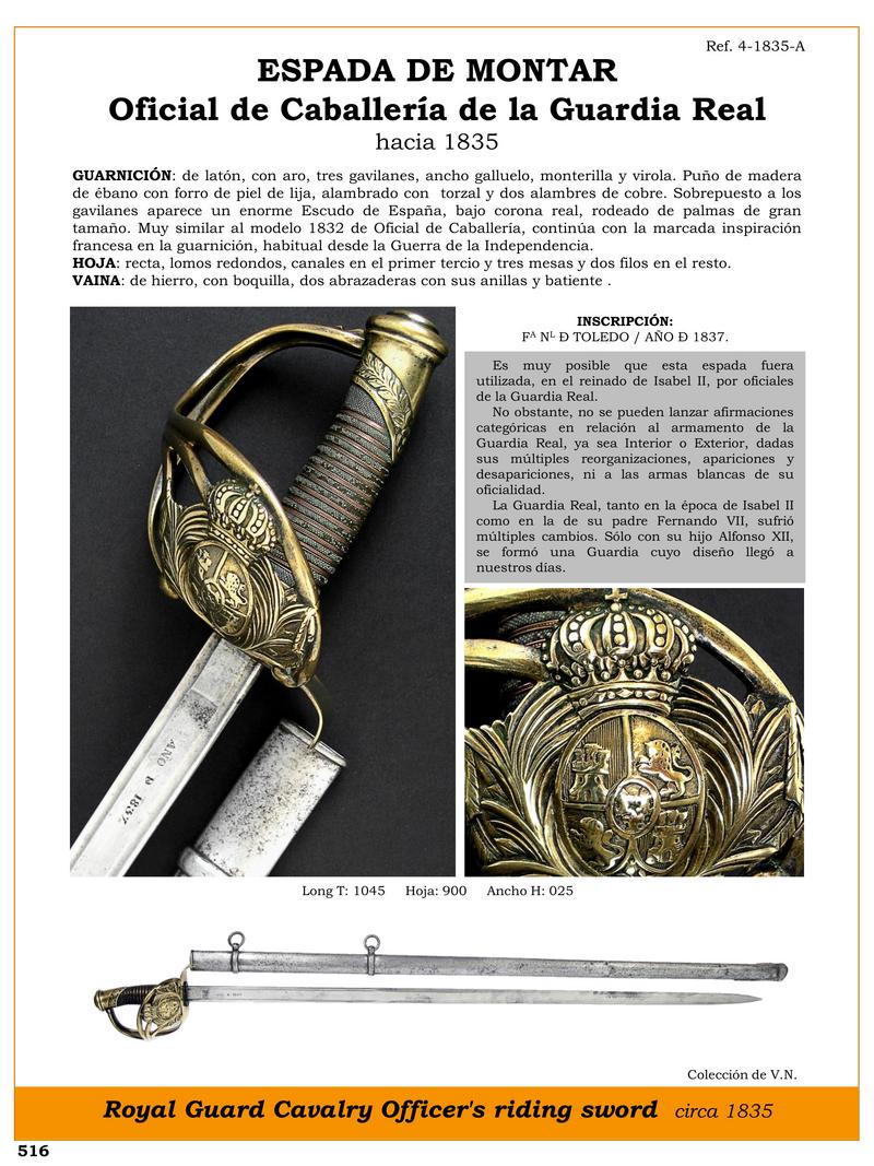 espada de montar oficial de caballera de la guardia real hacia 1835 jpg 1747976964 1747998662 - Spada da Cavalleria Guardia Reale: Design Francese del 1835