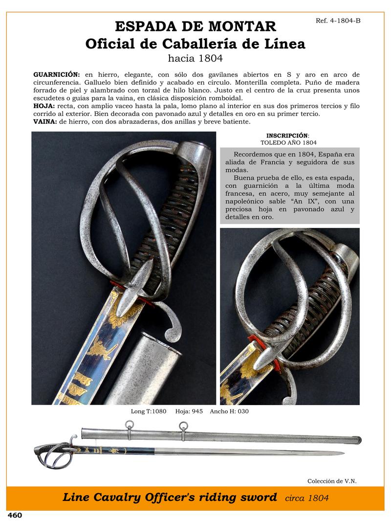 espada de montar oficial de caballera de lnea hacia 1804 jpg 1746767368 1746789078 - Spade Storiche: Spada Da Cavalleria 1804