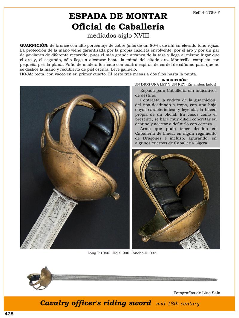 espada de montar oficial de caballera mediados siglo xviii jpg 1746097767 1746119542 - Spada da montare per ufficiali di cavalleria del XVIII secolo