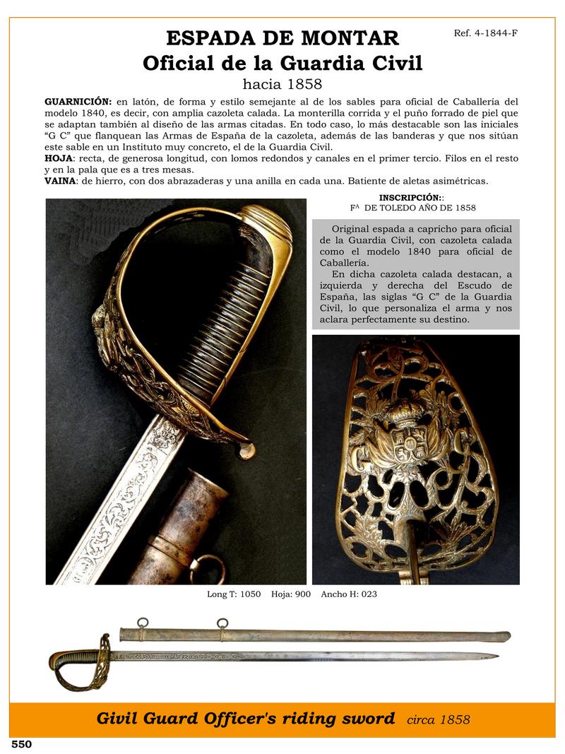 espada de montar oficial de la guardia civil hacia 1858 jpg 1748624969 1748625308 - Spada da Cavalleria della Guardia Civile: un Tesoro Storico