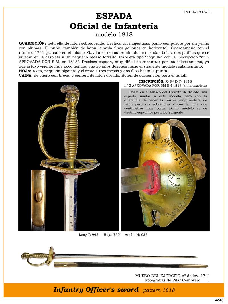espada oficial de infantera modelo 1818 jpg 1747480166 1747501841 - Spada ufficiale di fanteria 1818: rare gemme da collezione