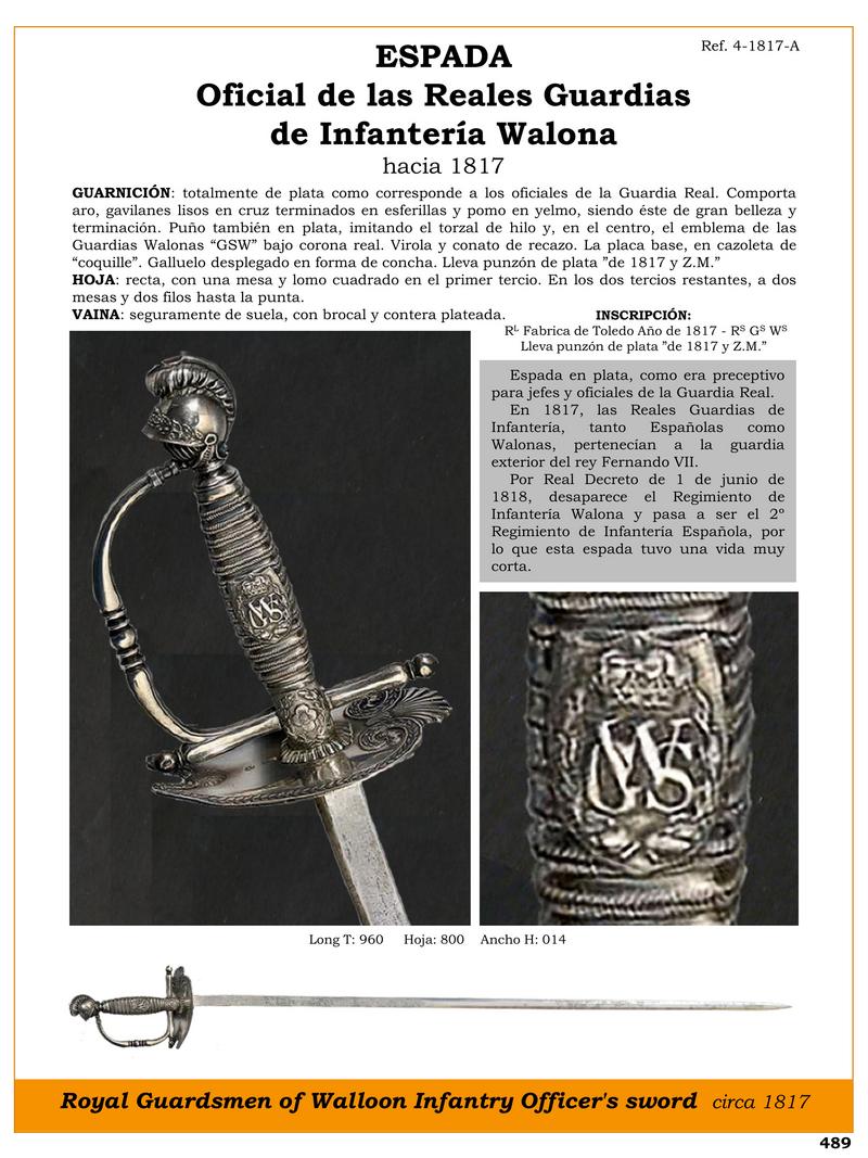 espada oficial de las reales guardias de infantera walona hacia 1817 jpg 1747393762 1747394409 - Spada ufficiale delle Guardie Reali waloniane del 1817