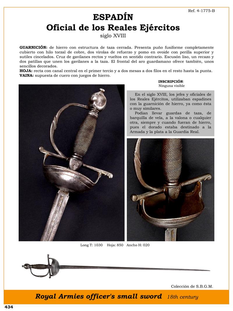 espadin oficial de los reales ejercitos siglo xviii jpg 1746205767 1746249059 - Spadone del XVIII secolo: eleganza militare in ferro