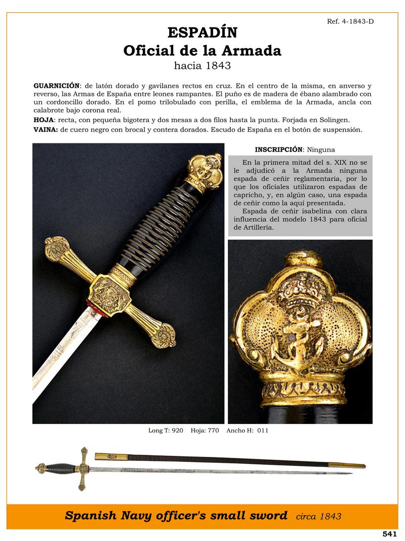 espadn jpg 1748452168 1748473849 - Spadino Ufficiale della Marina Spagnola: Design Classico ed Elegante