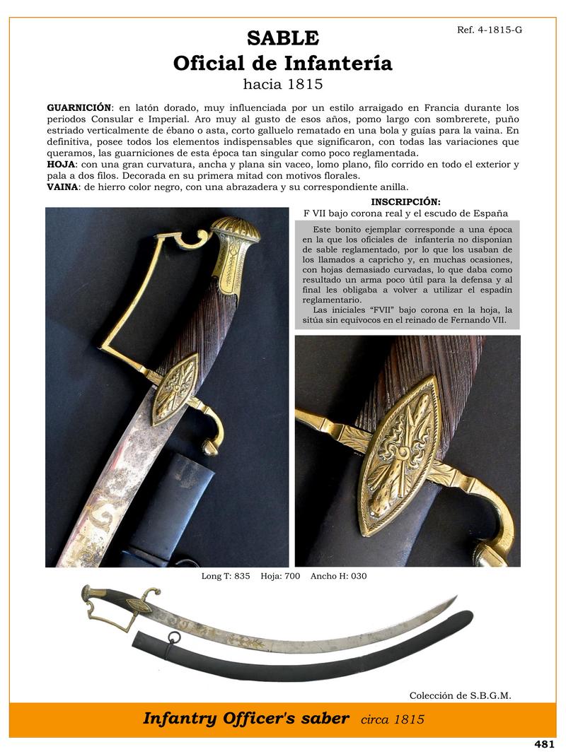 infantry officers saber circa 1815 jpg 1747220964 1747242667 - Stemma Ufficiale di Fanteria 1815: Design Unico ed Esclusivo