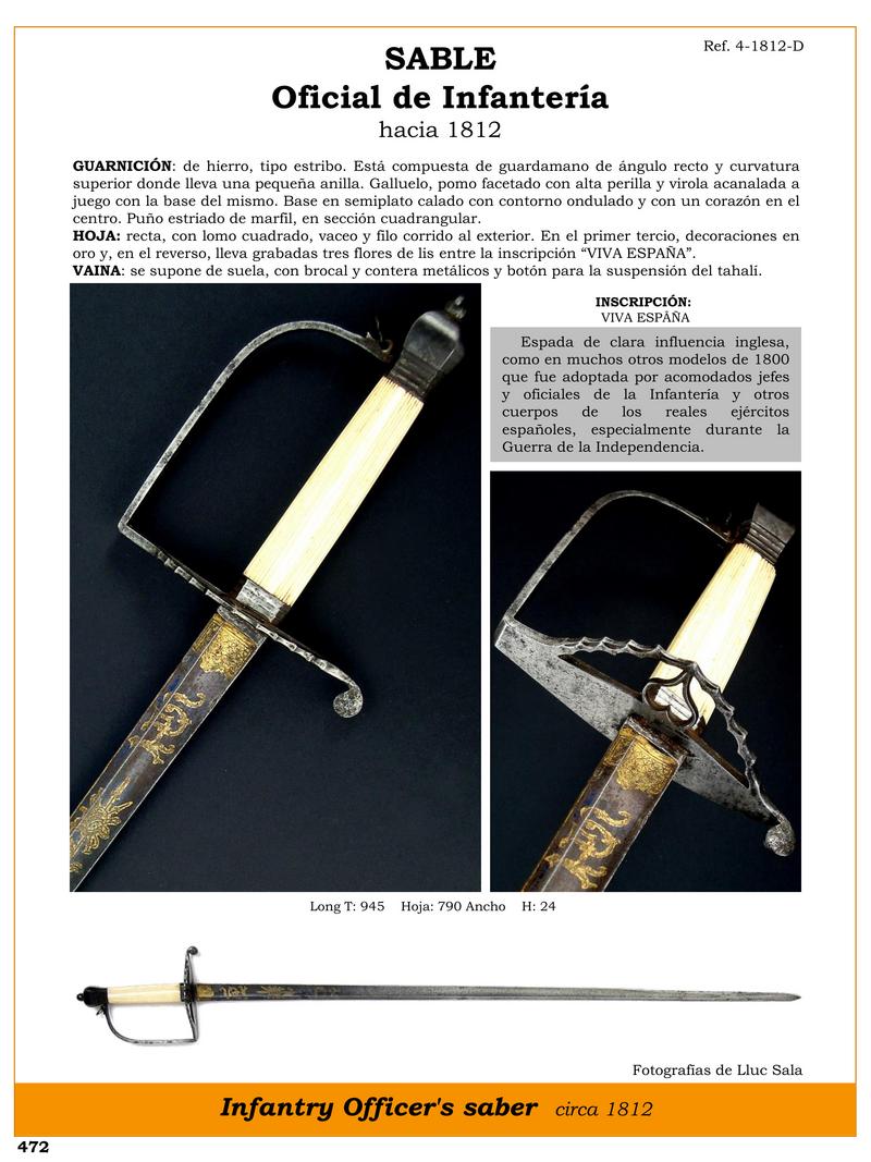 sable jpg 1747026567 1747048344 - Sable di Fanteria 1812: Eleganza e Storia Spagnola