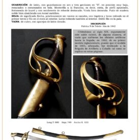 sable oficial de artillera hacia 1842 jpg 1748365768 1748387477 275x275 - Sciabola da Artiglieria 1840: Storia e Design Unico
