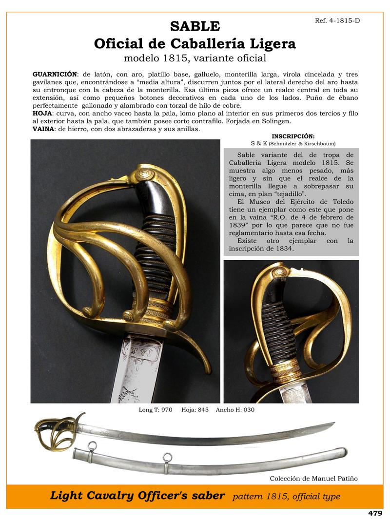 sable oficial de caballera ligera modelo 1815 variante oficial jpg 1747199368 1747221169 - Spadino ufficiale di cavalleria leggera: design unico 1815
