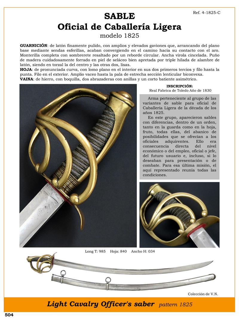 sable oficial de caballera ligera modelo 1825 ref 4 1825 c jpg 1747717762 1747739470 - Sciabola da Cavalleria Leggera 1825: Design e Funzionalità Unici