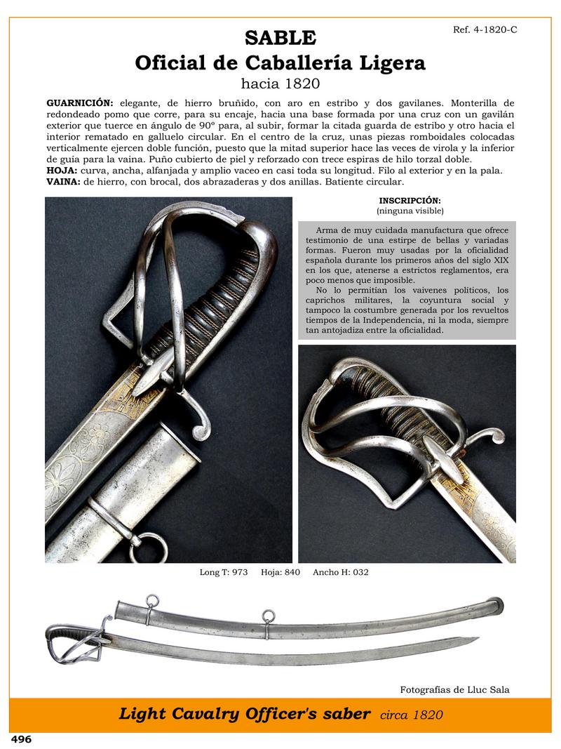 sable oficial de caballeria ligera hacia 1820 jpg 1747544967 1747566637 - Sciabola da Cavalleria Leggera: Eleganza e Storia Militare