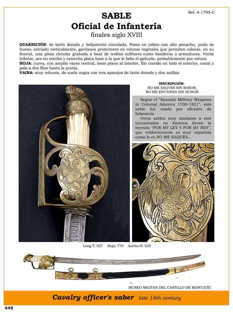 sable oficial de infantera finales siglo xviii jpg 1746508169 1746530127 - Sabile Ufficiale di Fanteria: Eleganza del XVIII secolo