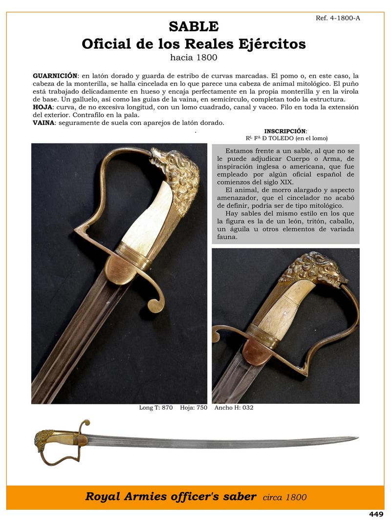 sable oficial de los reales ejrcitos hacia 1800 jpg 1746529768 1746530245 - Sabbia Mitologica Del XIX Secolo: Storia E Design Unico