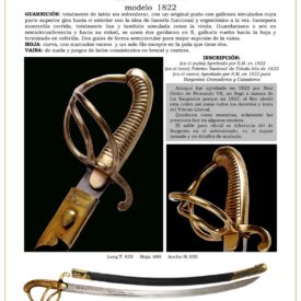 sable ref 4 1822 a sargento de granaderos y cazadores de infantera modelo 1822 jpg 1747588163 1748149585 275x275 - Scopri il Pugnale per Sergenti a Piedi Modello 1879