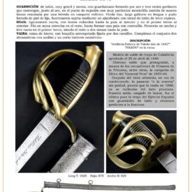 sable tropa de caballera ligera modelo 1840 jpg 1748192967 1748214653 275x275 - Sciabola di artiglieria del 1842: storia e dettagli chiave