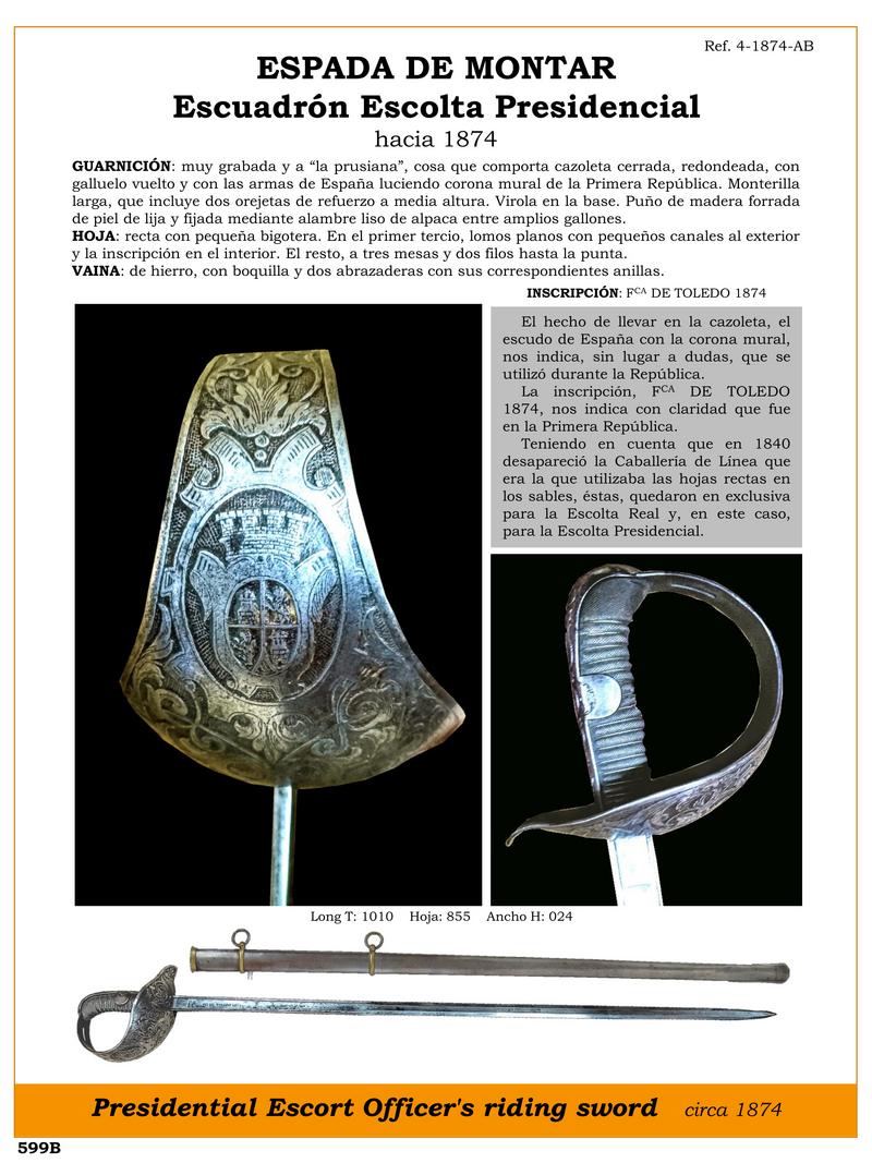 espada de montar escuadron escolta presidencial hacia 1874 jpg 1749683363 1749683687 - Spada da equitazione della scorta presidenziale del 1874