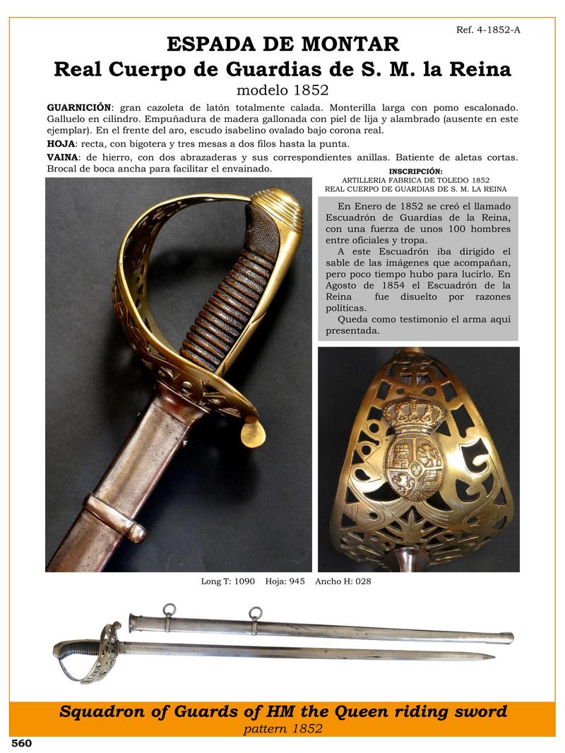 espada de montar modelo 1852 jpg 1748819371 1748819695 - Spada da Cavalleria 1852: L'Arma Storica del Corpo Reale
