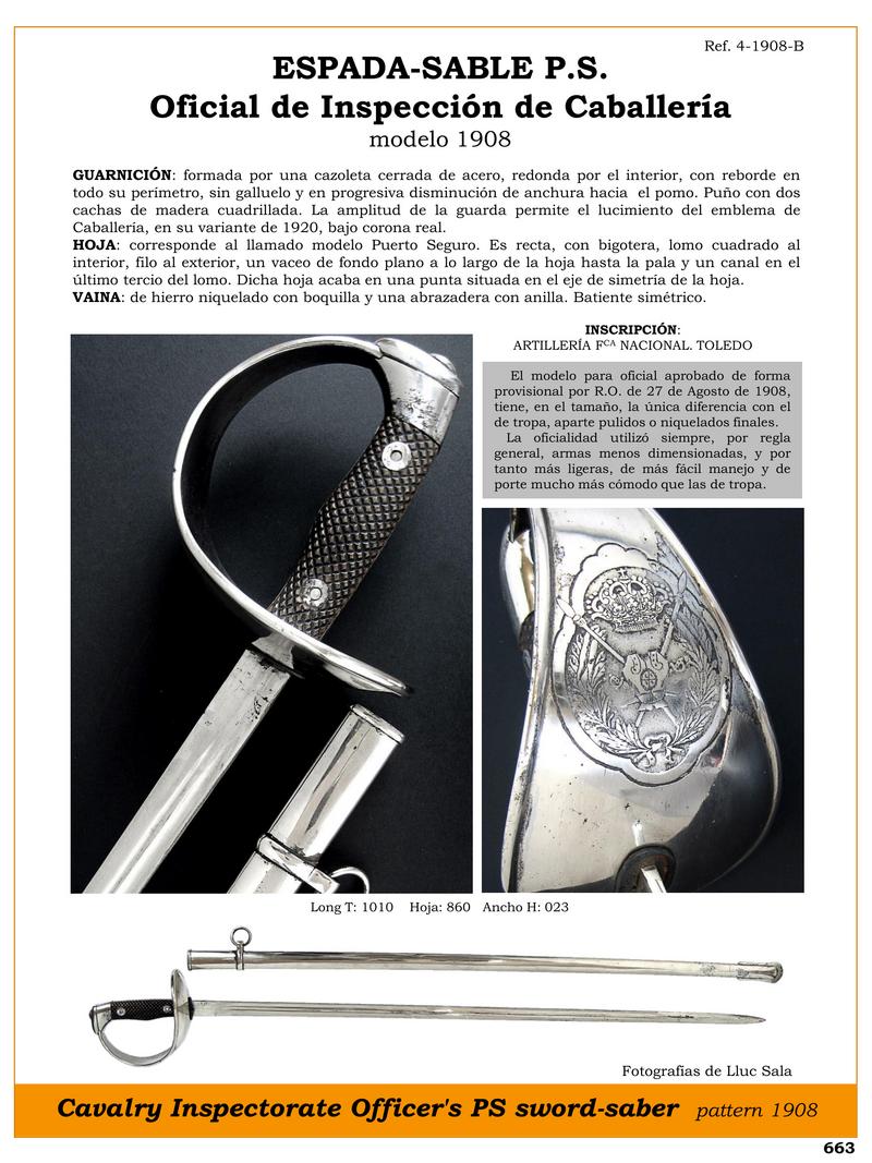 espada sable p s oficial de inspeccin de caballera modelo 1908 jpg 1751022571 1751022906 - Spada-Sciabola P.S. 1908: L'Eleganza nelle Armi di Cavalleria