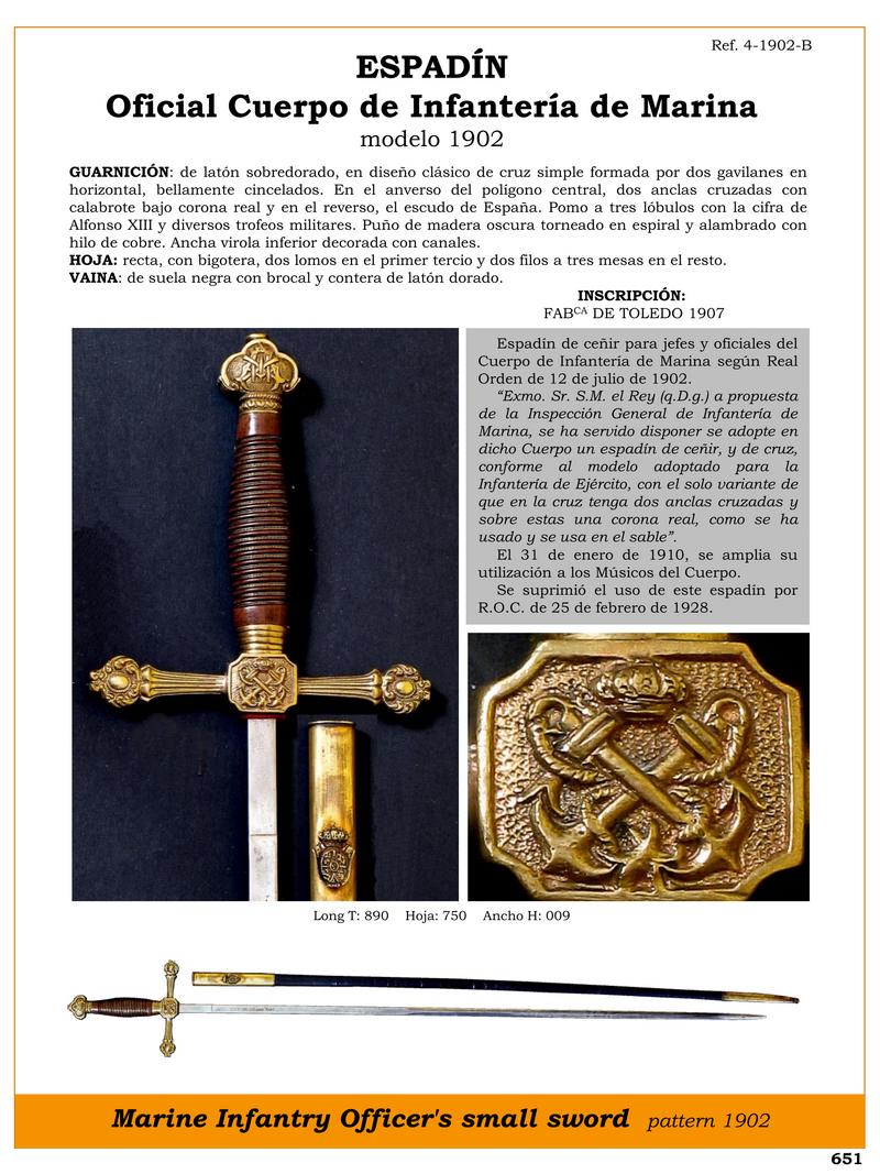 espadn oficial cuerpo de infantera de marina modelo 1902 jpg 1750784968 1750788111 - Spadino da Cintura per Ufficiali della Marina Militare