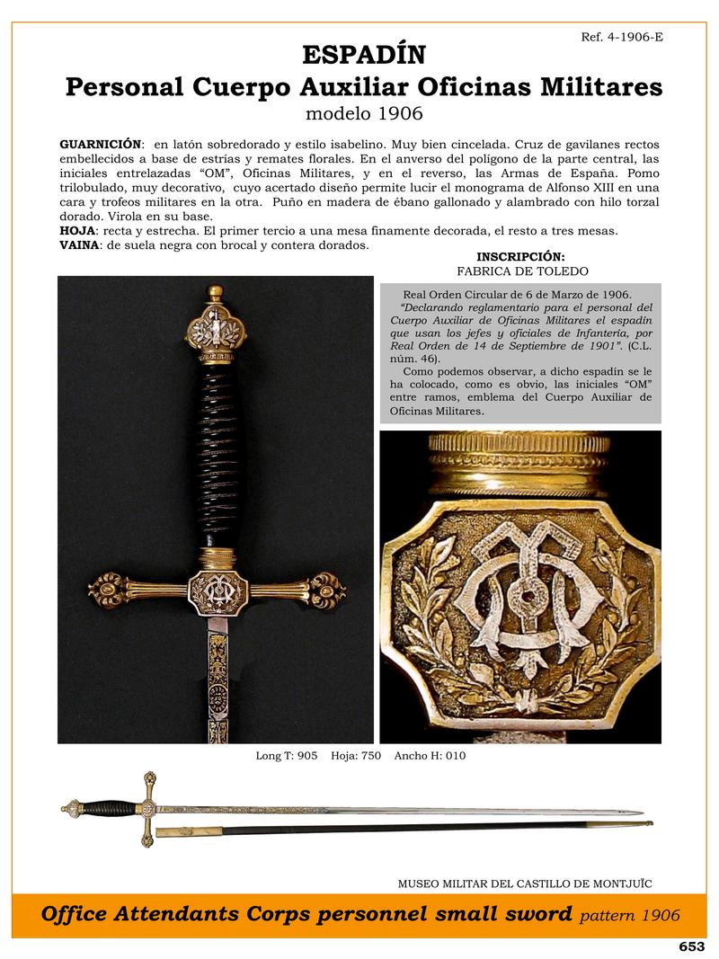espadn personal cuerpo auxiliar oficinas militares modelo 1906 jpg 1750828168 1750828518 - Spadino Isabelino 1906: Design Esclusivo per Ufficiali