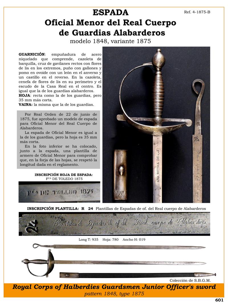 guarnicin espada oficial menor del real cuerpo de guardias alabarderos modelo 1848 variante 1875 jpg 1749726625 1749727094 - Spada Ufficiale Minore: DesignElegante ed Esclusivo