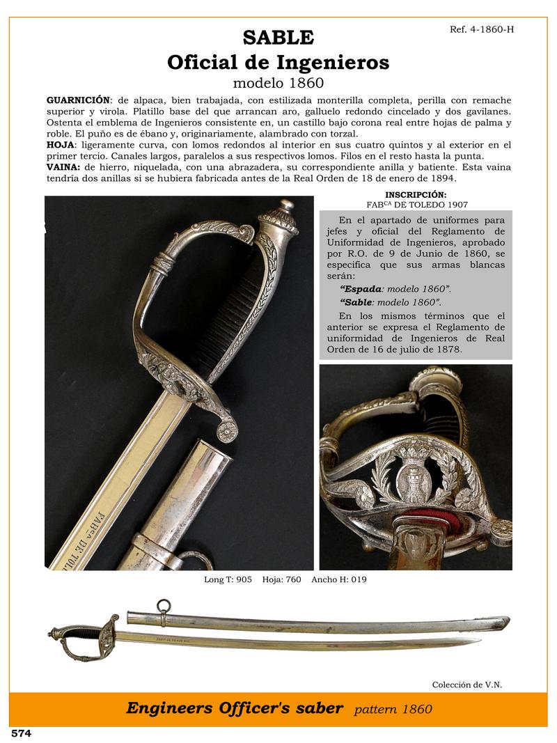 sabla oficial de ingenieros modelo 1860 jpg 1749121767 1749122085 - Piuma Ufficiale degli Ingegneri 1860: Stile e Qualità Incomparabili