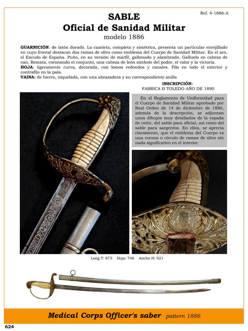 sable oficial de sanidad militar modelo 1886 jpg 1750201770 1750202101 - Sciabola Ufficiale di Sanità Militare 1886: Eleganza e Potere