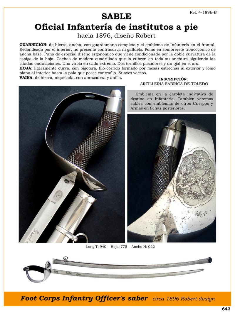 sable oficial infantera de institutos a pie hacia 1896 diseo robert jpg 1750612168 1750634084 - Sciabola Ufficiale di Fanteria: Design Esclusivo del 1896